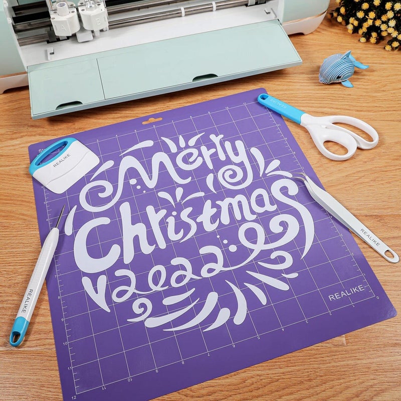 REALIKE 12x12 StrongGrip Cutting Mat Compatible with Cricut Maker 3/Maker 4/Maker/Explore 3/4/Air 2/Air/One(3 Mats), Gridded Adhesive Non-Slip Cut Mat for Crafts, Quilting, Sewing and All Arts - Image 4